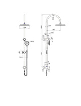 Montpellier Shower Column Set - Matte Black