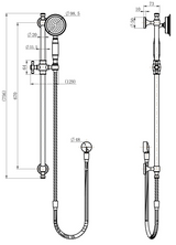 Montpellier Rail Shower - Matte Black