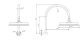 Montpellier Shower Arm With Shower Head - Matte Black