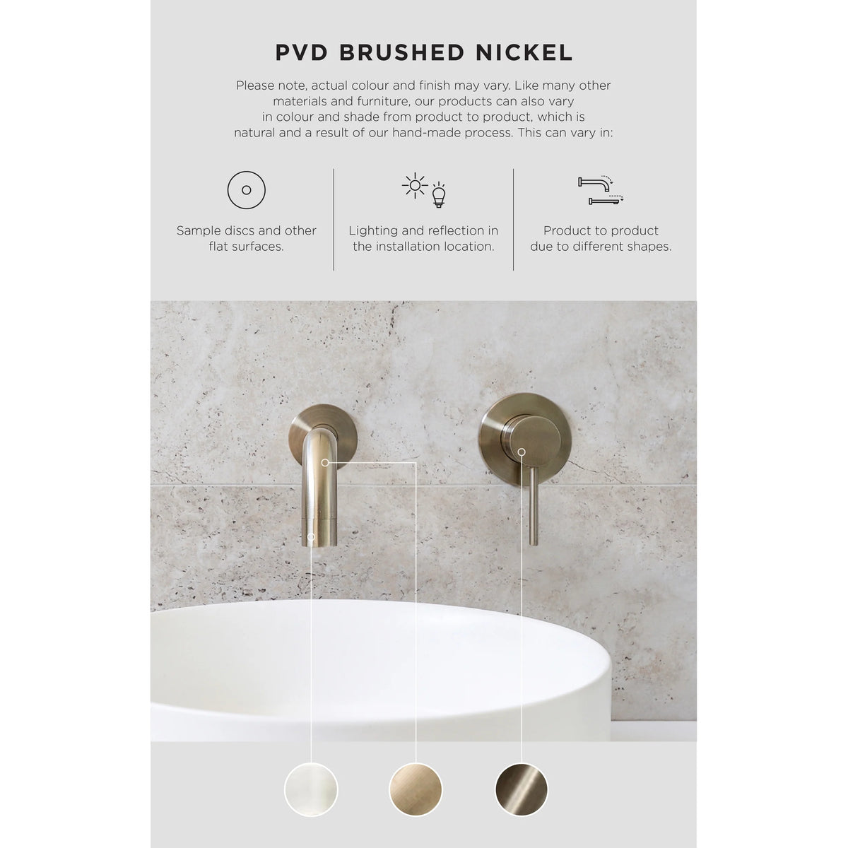 Round Hand Shower Single Function in Brushed Nickel - angled product view