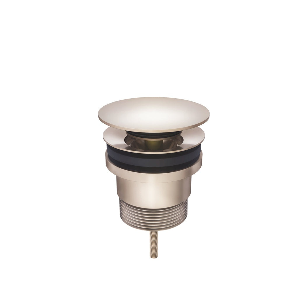 Universal all-in-one Pop Up Waste Basin & Bath in Polished Chrome - close-up detail view