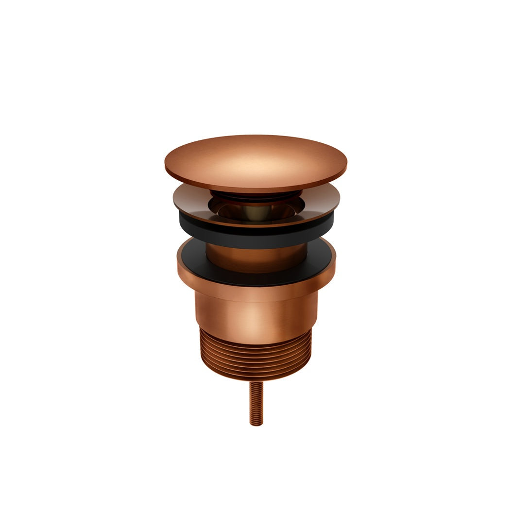 Universal all-in-one Pop Up Waste Basin & Bath in Tiger Bronze - close-up detail view