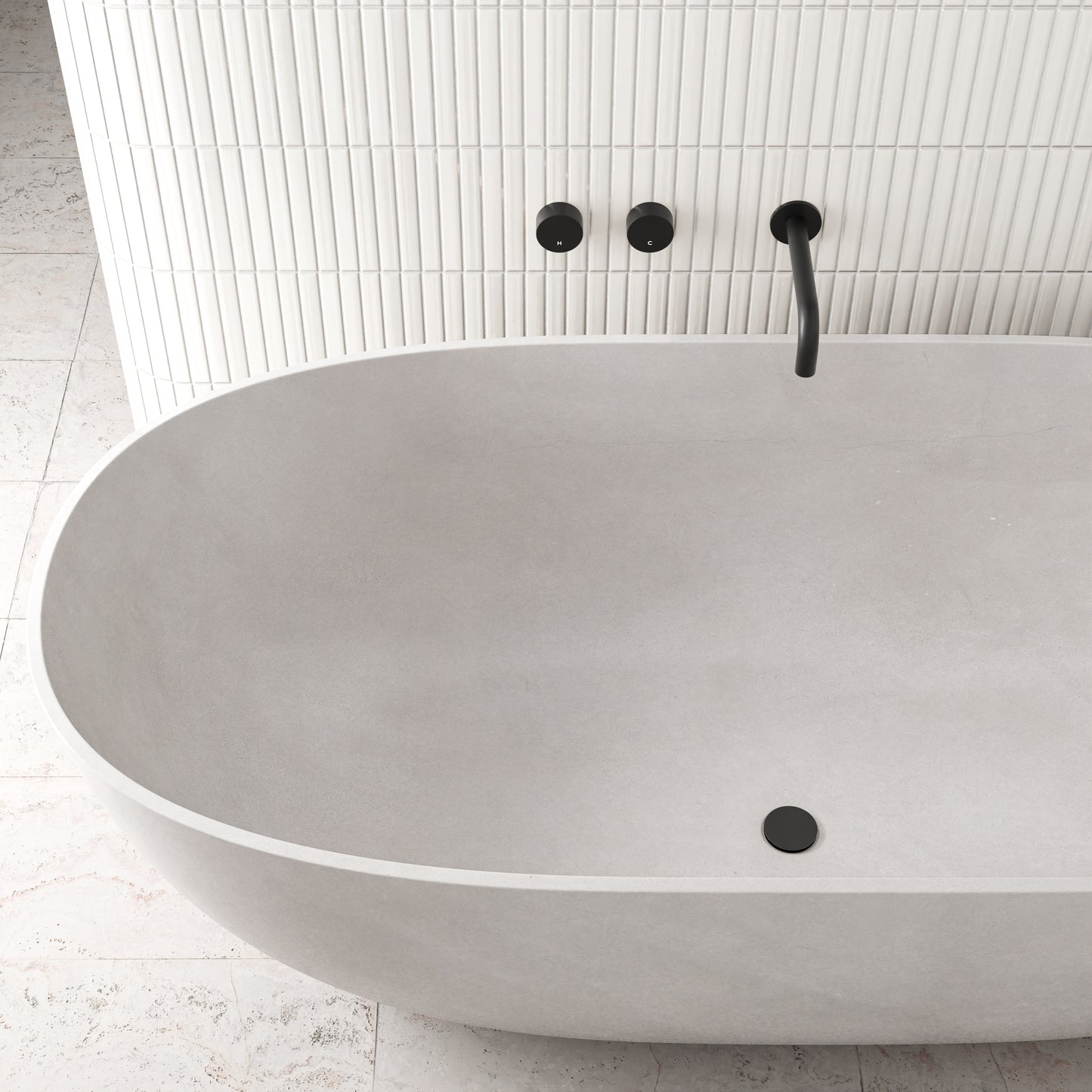 Universal all-in-one Pop Up Waste Basin & Bath - Matte Black