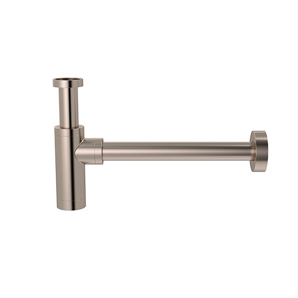 Round bottle trap for 32mm basin waste and 32mm waste pipe with 40mm adapter - Champagne