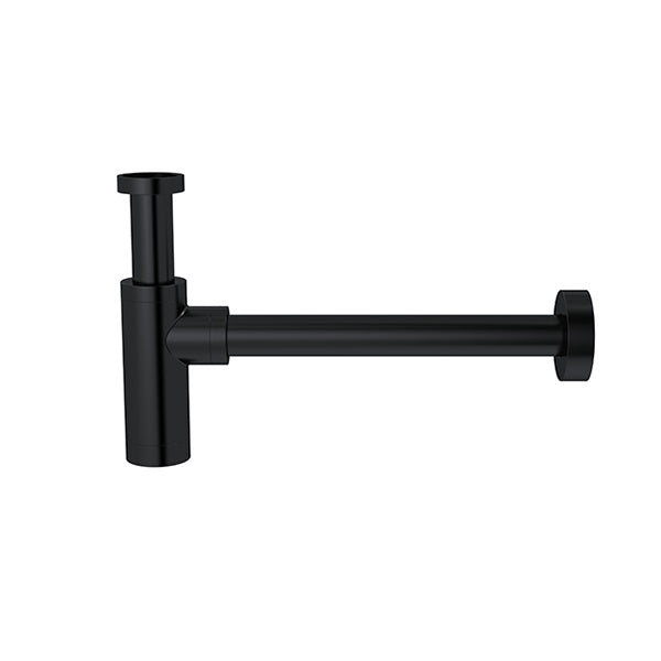 Round bottle trap for 32mm basin waste and 32mm waste pipe with 40mm adapter - Matte Black