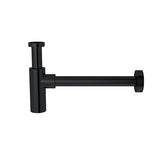 Round bottle trap for 32mm basin waste and 32mm waste pipe with 40mm adapter - Matte Black