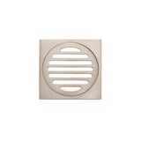 Square Floor Grate Shower Drain 100mm outlet - Champagne