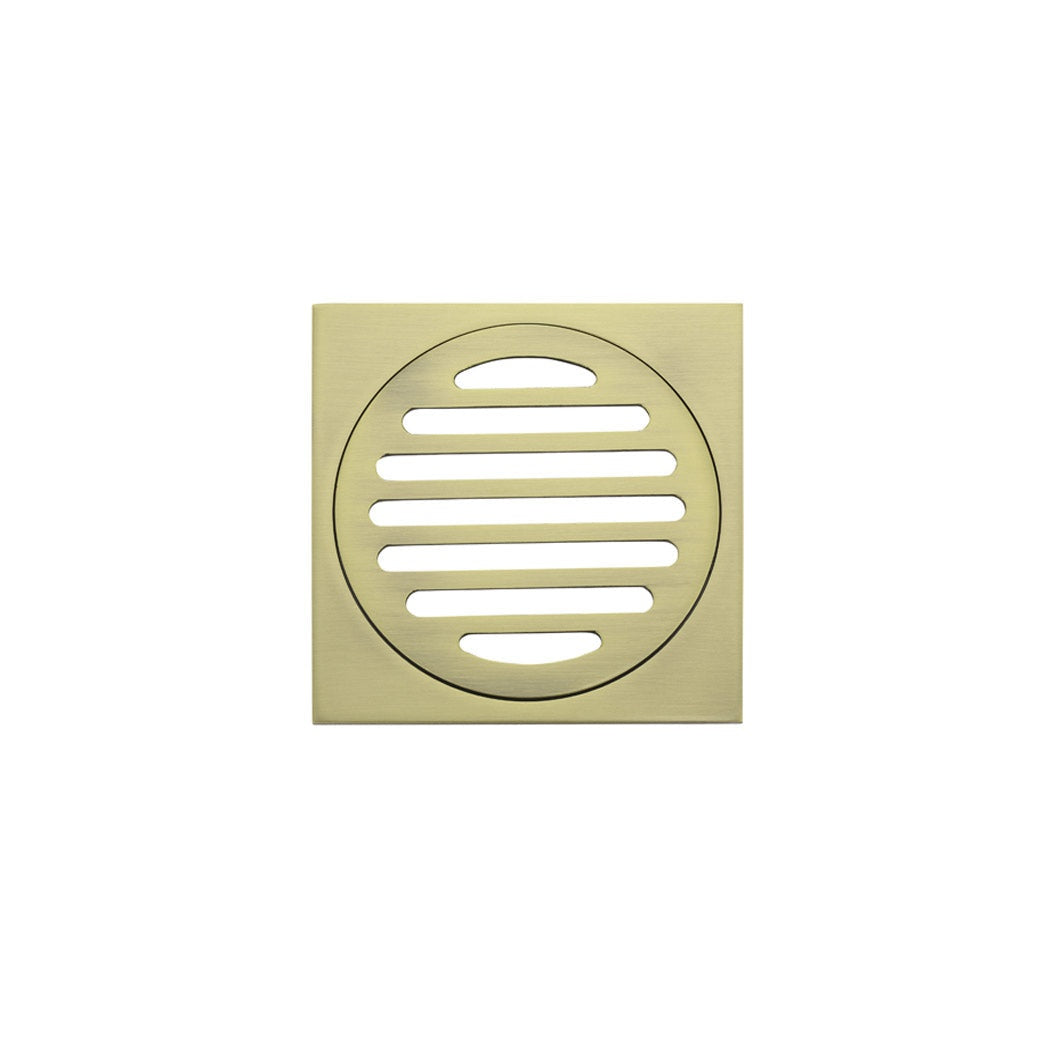 Square Floor Grate Shower Drain 100mm outlet - Tiger Bronze