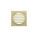 Square Floor Grate Shower Drain 100mm outlet - Tiger Bronze