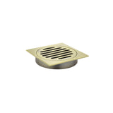 Square Floor Grate Shower Drain 100mm outlet - Tiger Bronze