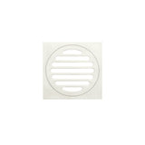 Square Floor Grate Shower Drain 100mm outlet - Brushed Nickel