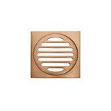 Square Floor Grate Shower Drain 100mm outlet - Lustre Bronze