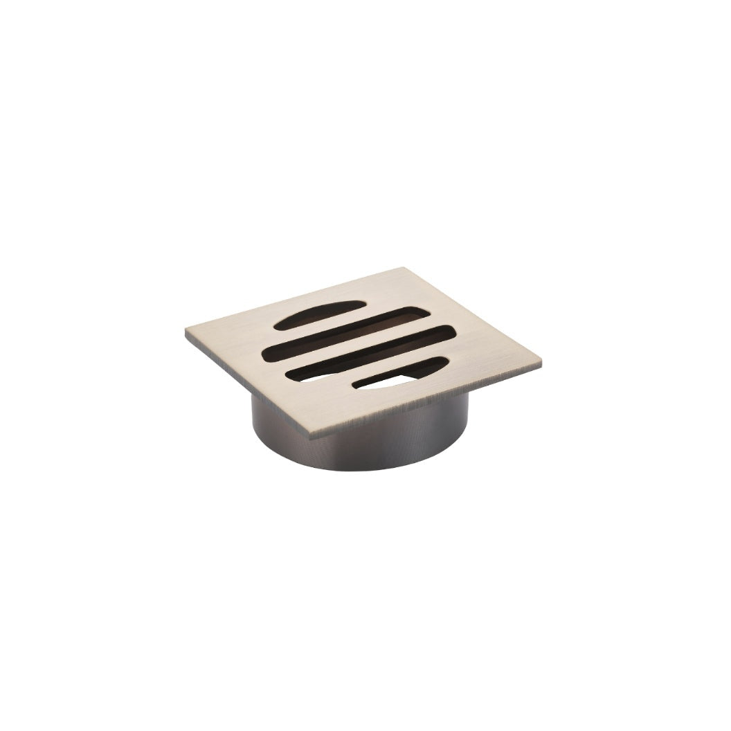 Square Floor Grate Shower Drain 50mm outlet - Champagne