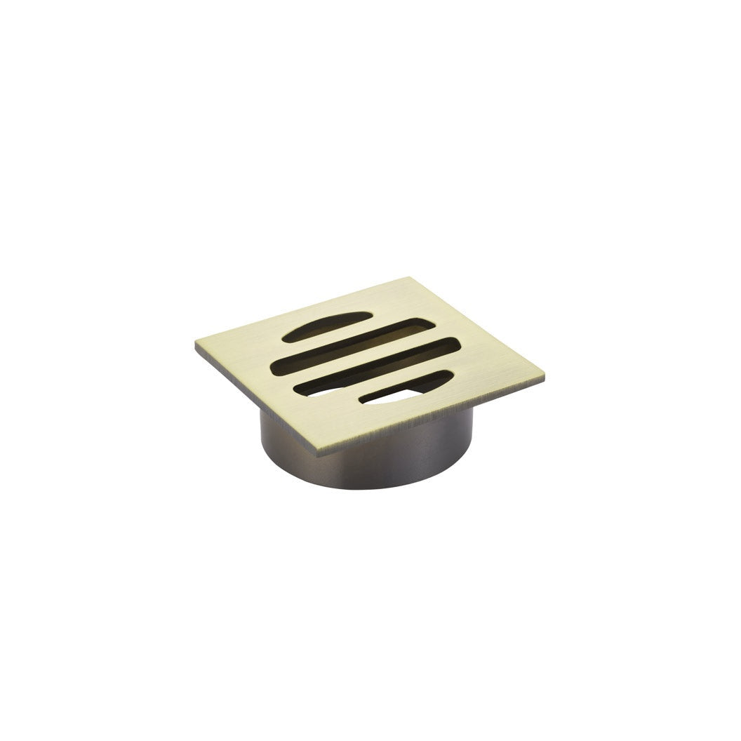 Square Floor Grate Shower Drain 50mm outlet - Tiger Bronze