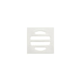Square Floor Grate Shower Drain 50mm outlet in Brushed Nickel - finish and profile close-up