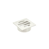 Square Floor Grate Shower Drain 50mm outlet - Brushed Nickel