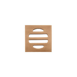 Square Floor Grate Shower Drain 50mm outlet - Lustre Bronze