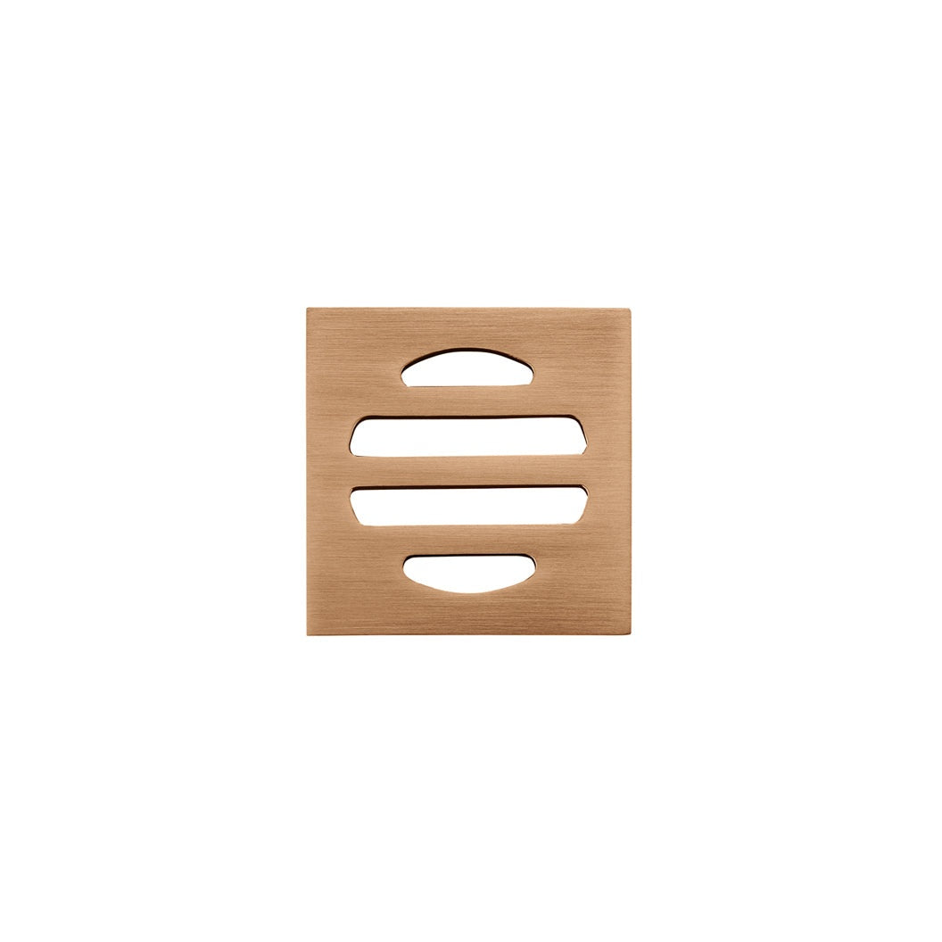 Square Floor Grate Shower Drain 50mm outlet - Lustre Bronze