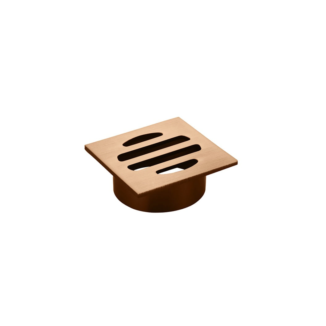 Square Floor Grate Shower Drain 50mm outlet - Lustre Bronze