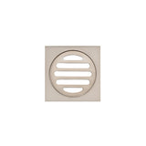Square Floor Grate Shower Drain 80mm outlet - Champagne