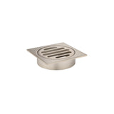 Square Floor Grate Shower Drain 80mm outlet - Champagne