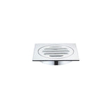 Square Floor Grate Shower Drain 80mm outlet - side profile view