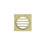 Square Floor Grate Shower Drain 80mm outlet - Tiger Bronze