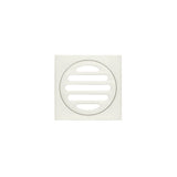 Square Floor Grate Shower Drain 80mm outlet - Brushed Nickel