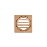 Square Floor Grate Shower Drain 80mm outlet - Lustre Bronze