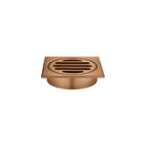 Square Floor Grate Shower Drain 80mm outlet - Lustre Bronze