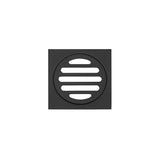 Square Floor Grate Shower Drain 80mm outlet - Matte Black