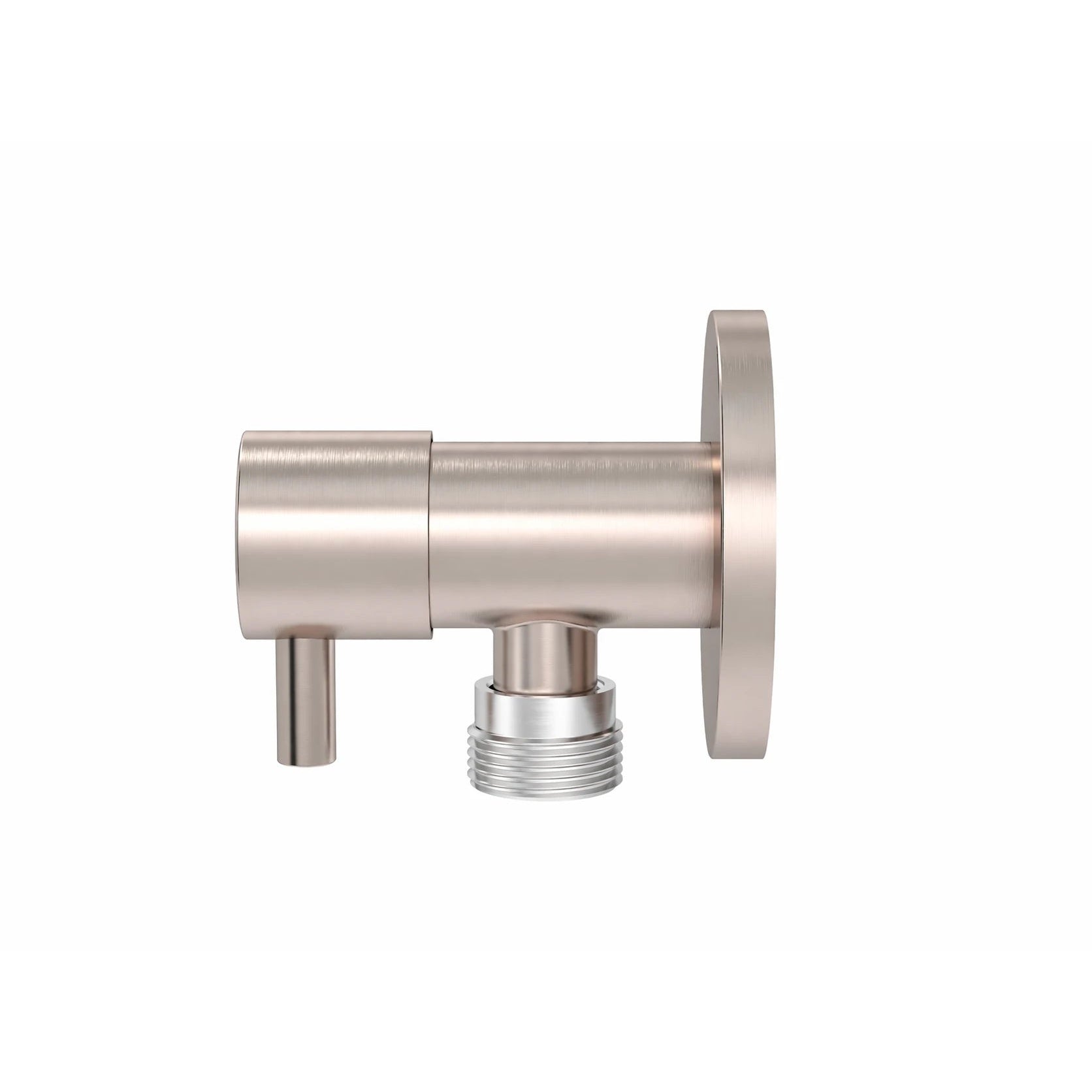 Round Mini Stop Cistern Tap - Champagne