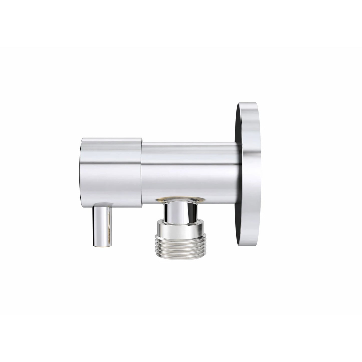 Round Mini Stop Cistern Tap - Polished Chrome