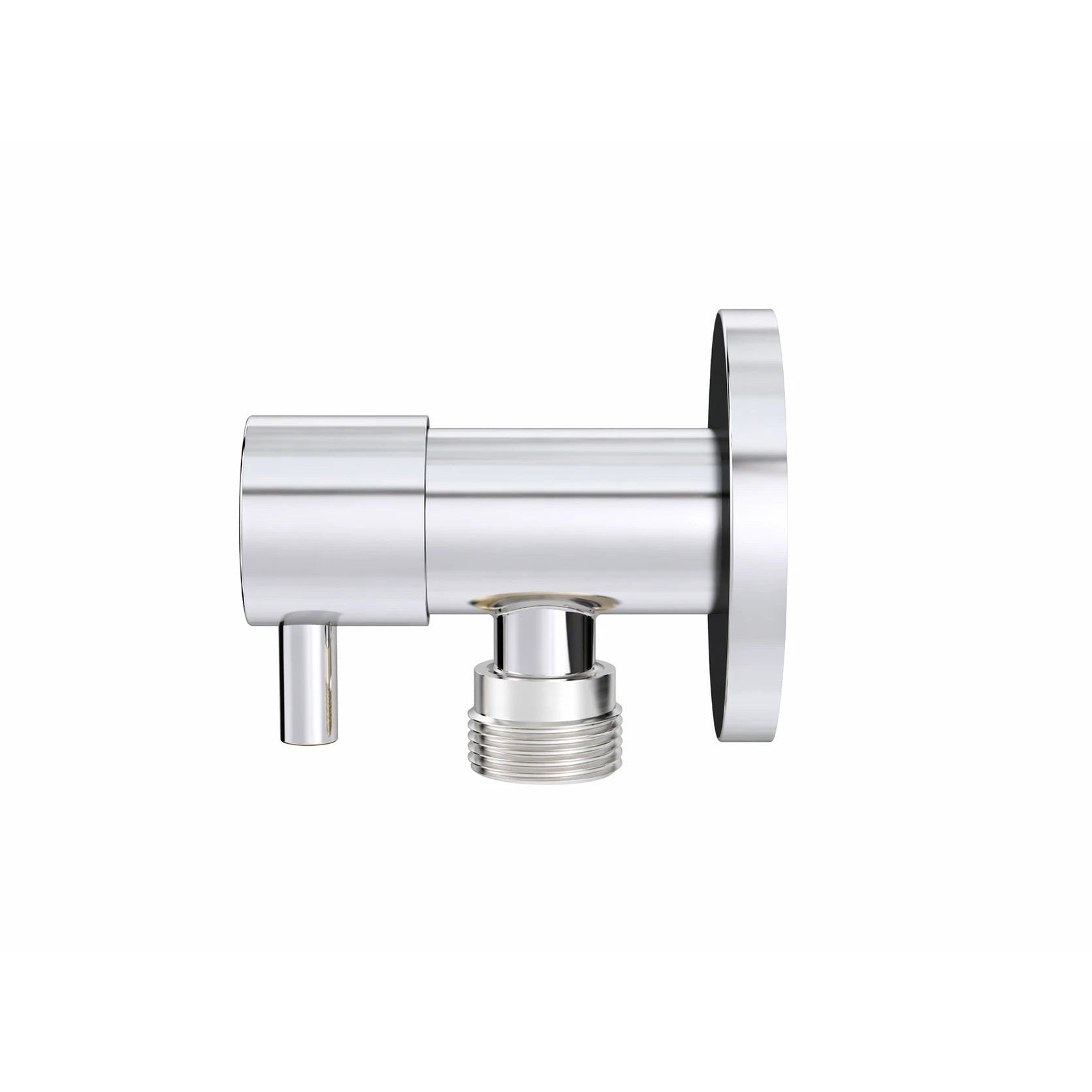 Round Mini Stop Cistern Tap - Polished Chrome