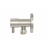 Round Mini Stop Cistern Tap - Brushed Nickel