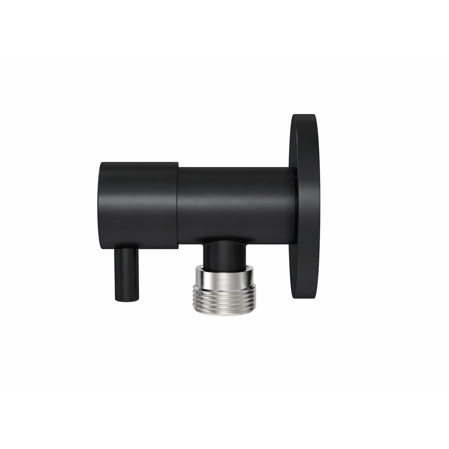 Round Mini Stop Cistern Tap - Matte Black
