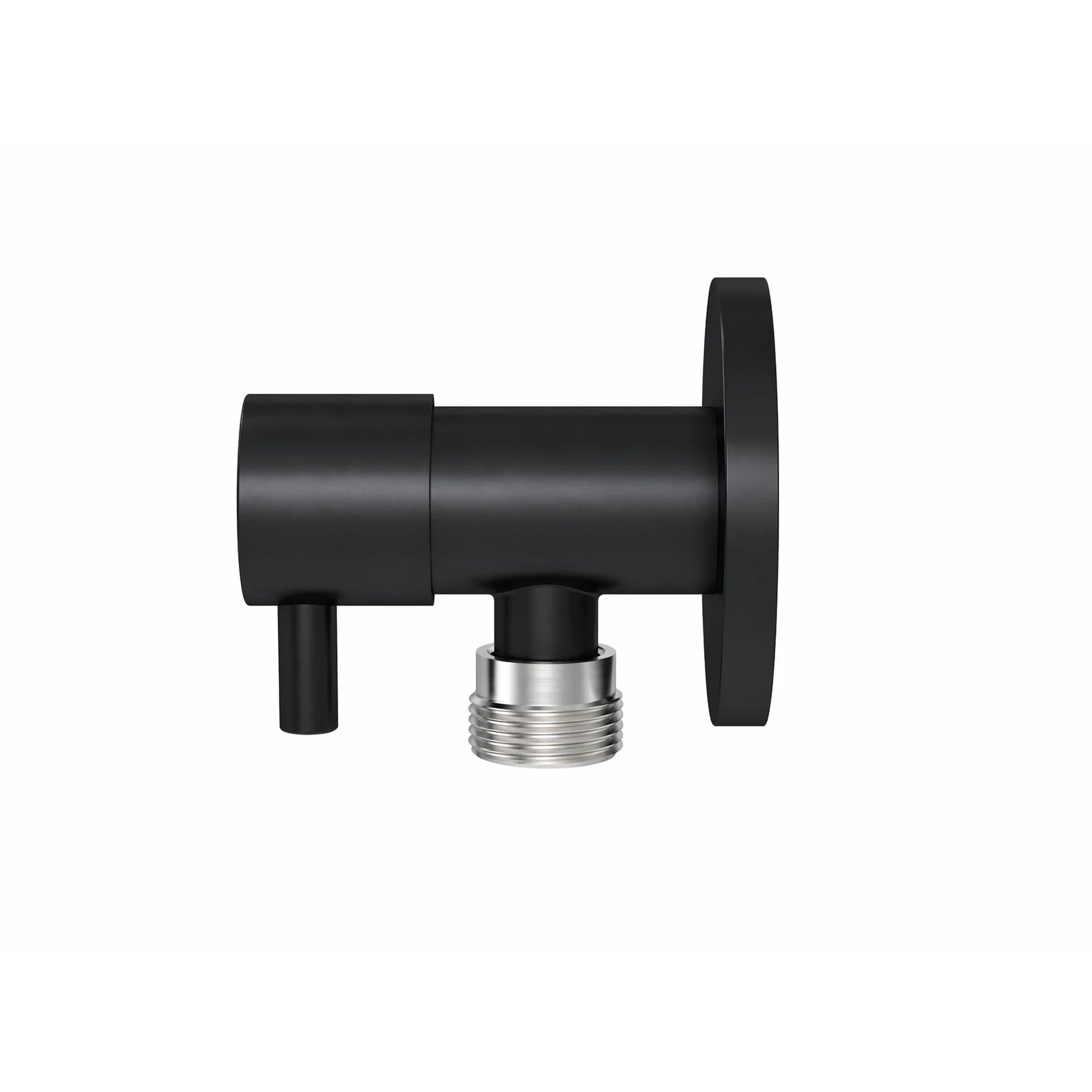 Round Mini Stop Cistern Tap - Matte Black