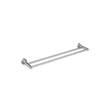Round Double Towel Rail 600mm - Polished Chrome