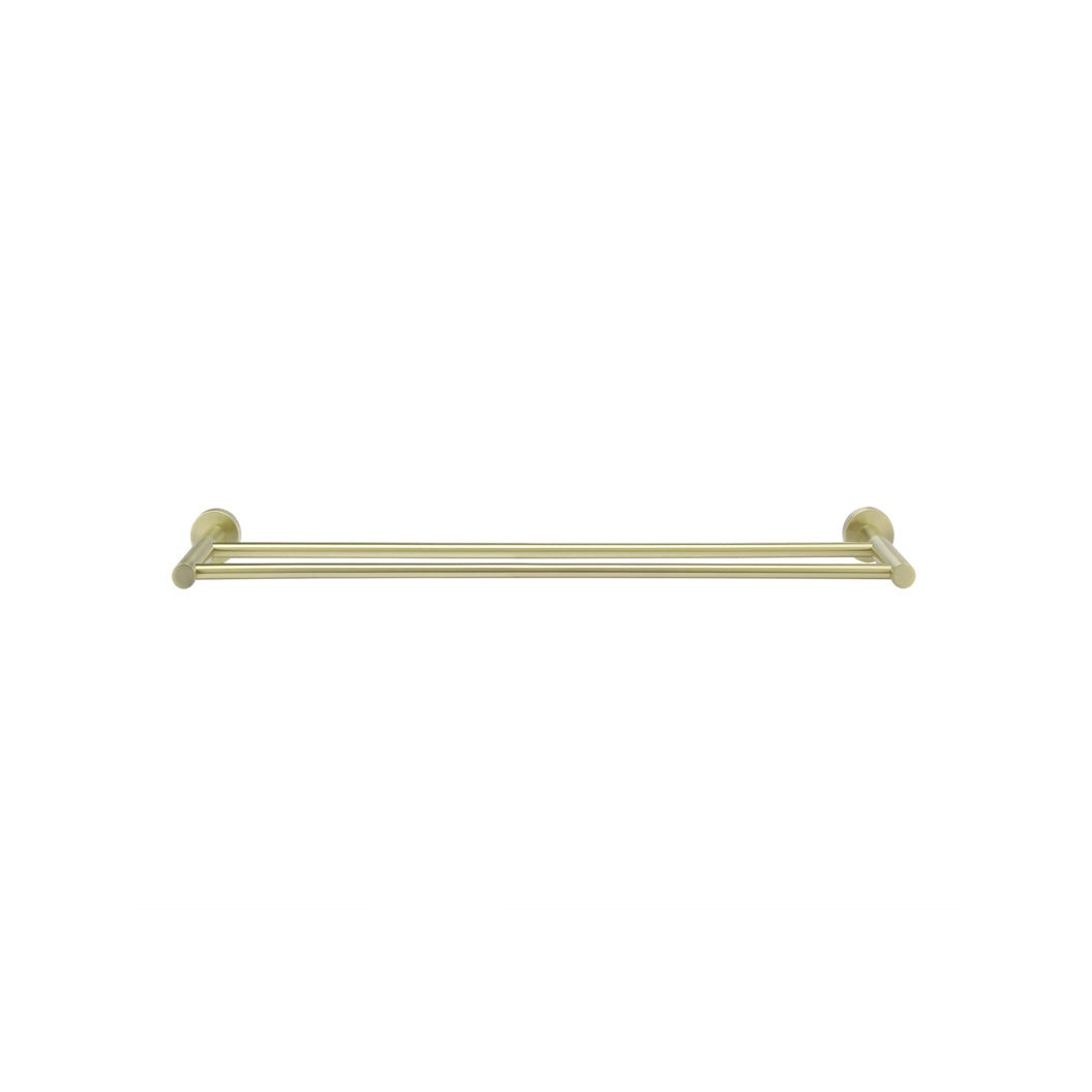 Round Double Towel Rail 600mm - Tiger Bronze