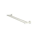 Round Double Towel Rail 600mm - Brushed Nickel