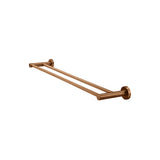Round Double Towel Rail 600mm - Lustre Bronze