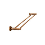Round Double Towel Rail 600mm - Lustre Bronze
