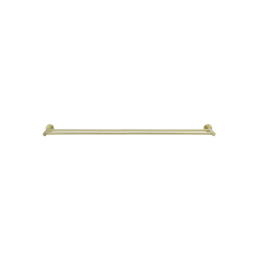 Round Double Towel Rail 900mm - Tiger Bronze
