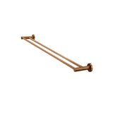 Round Double Towel Rail 900mm - Lustre Bronze