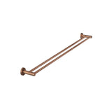 Round Double Towel Rail 900mm - Lustre Bronze