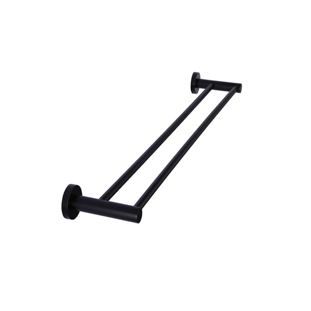 Round Double Towel Rail 900mm - close-up detail view