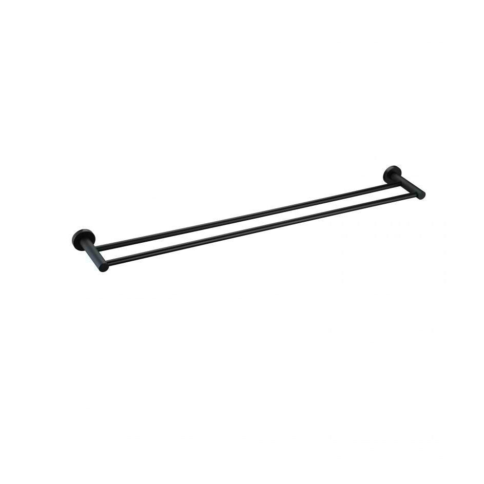 Round Double Towel Rail 600mm - close-up detail view