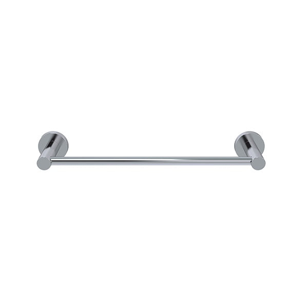 Round Single Towel Rail 300mm - Polished Chrome