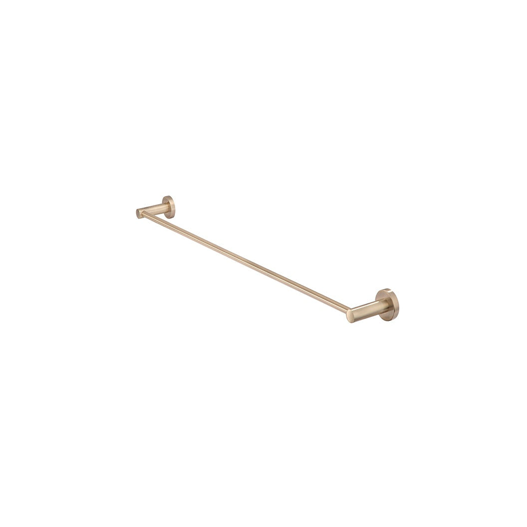 Round Single Towel Rail 600mm - Champagne