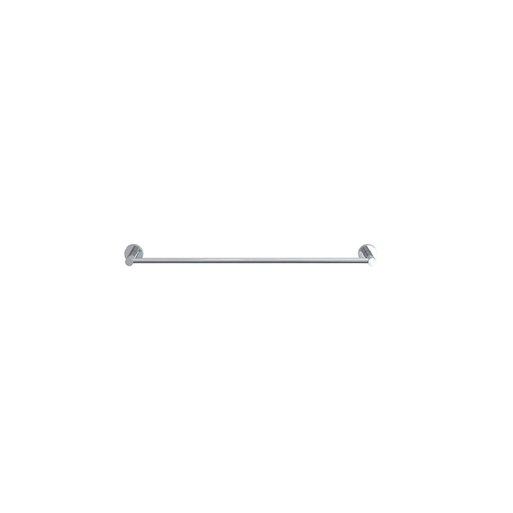 Round Single Towel Rail 600mm - Polished Chrome
